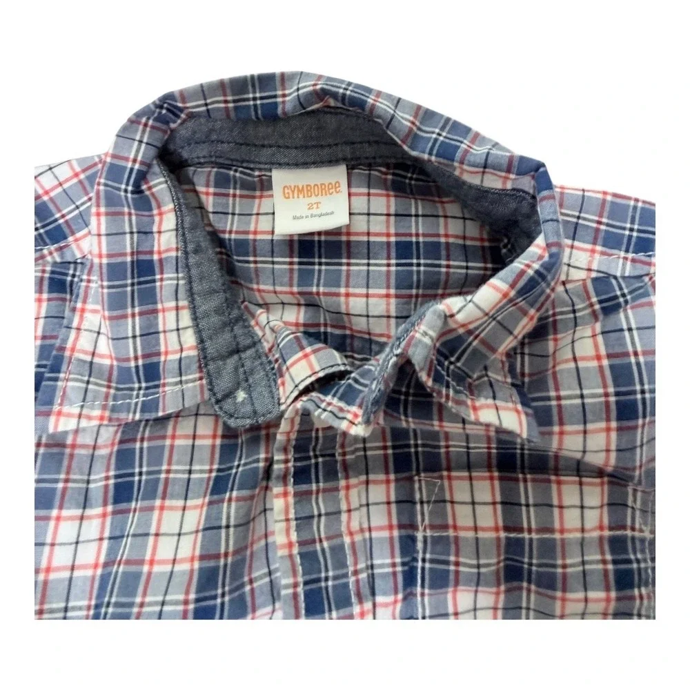 Carter's Janie and Jack Shirts Kids 2T Plaid Flannel Gingham Mint Bundle‎ 4pc